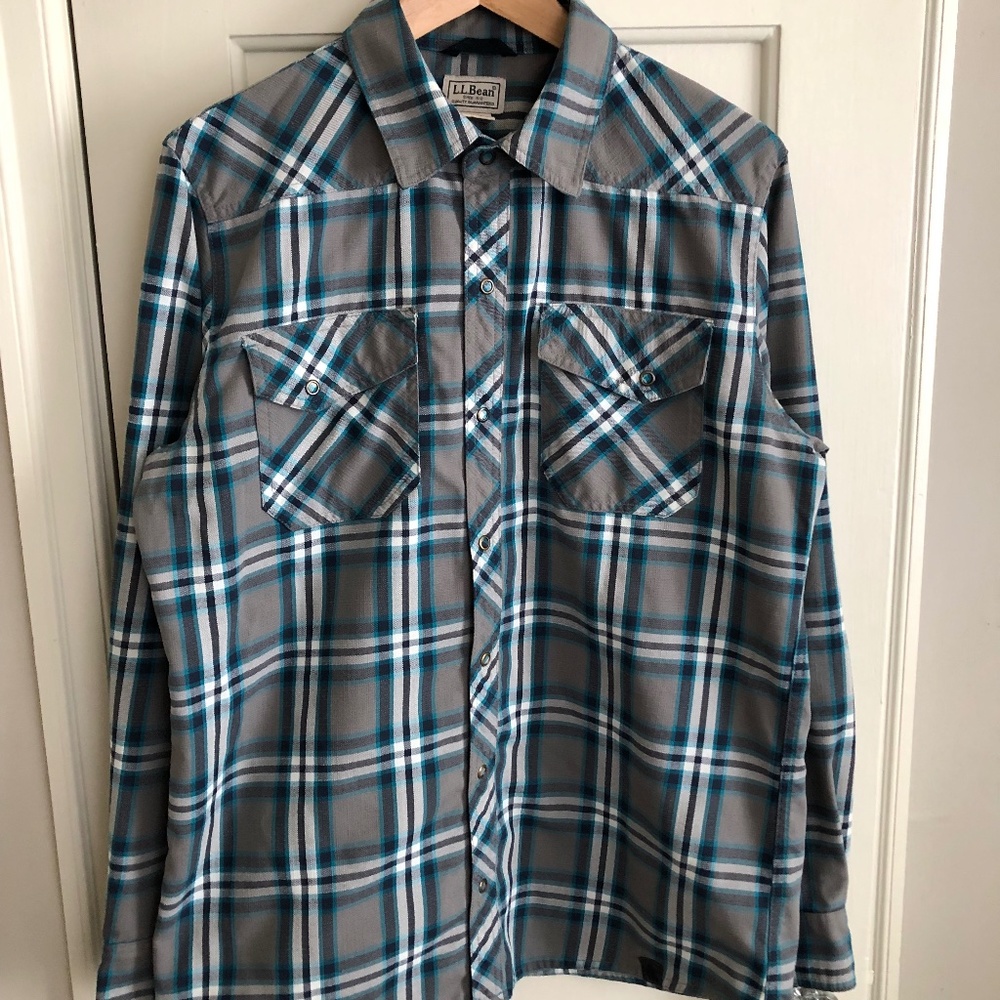 LL Bean Katahdin Performance Flannel | Excellent Used Condition | Size Medium